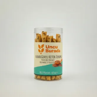 Karabuğday Keten Tohumlu Sade Kraker 80 g