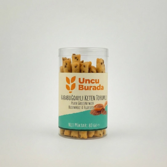 Karabuğday Keten Tohumlu Sade Kraker 80 g