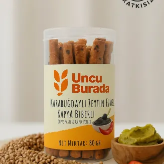 Karabuğday Zeytin Ezmeli Kapya Biberli Kraker 80 g